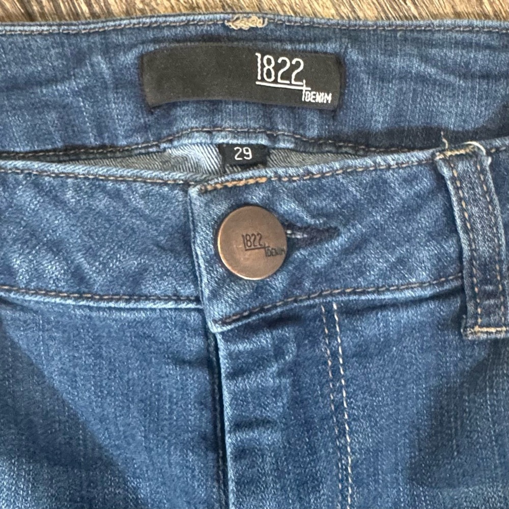 1822 Denim Mid Rise Skinny Casual Stretch Blue Jeans Women's Size 29 - Picture 3 of 5